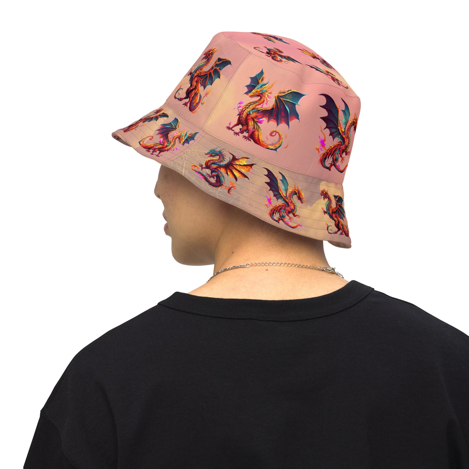 Fire Dragon Reversible bucket hat