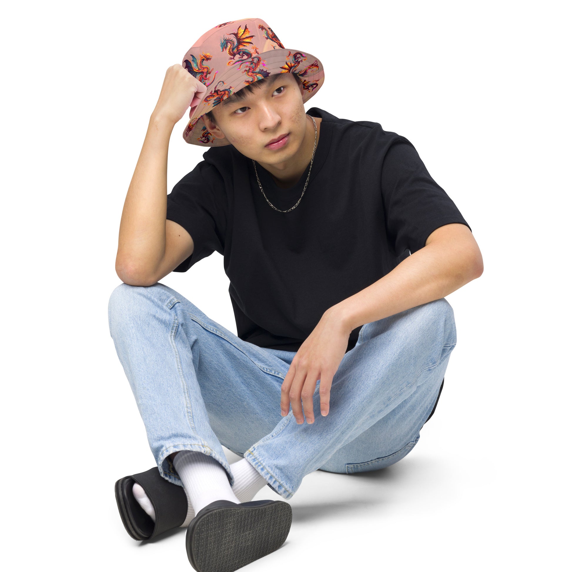 Fire Dragon Reversible bucket hat