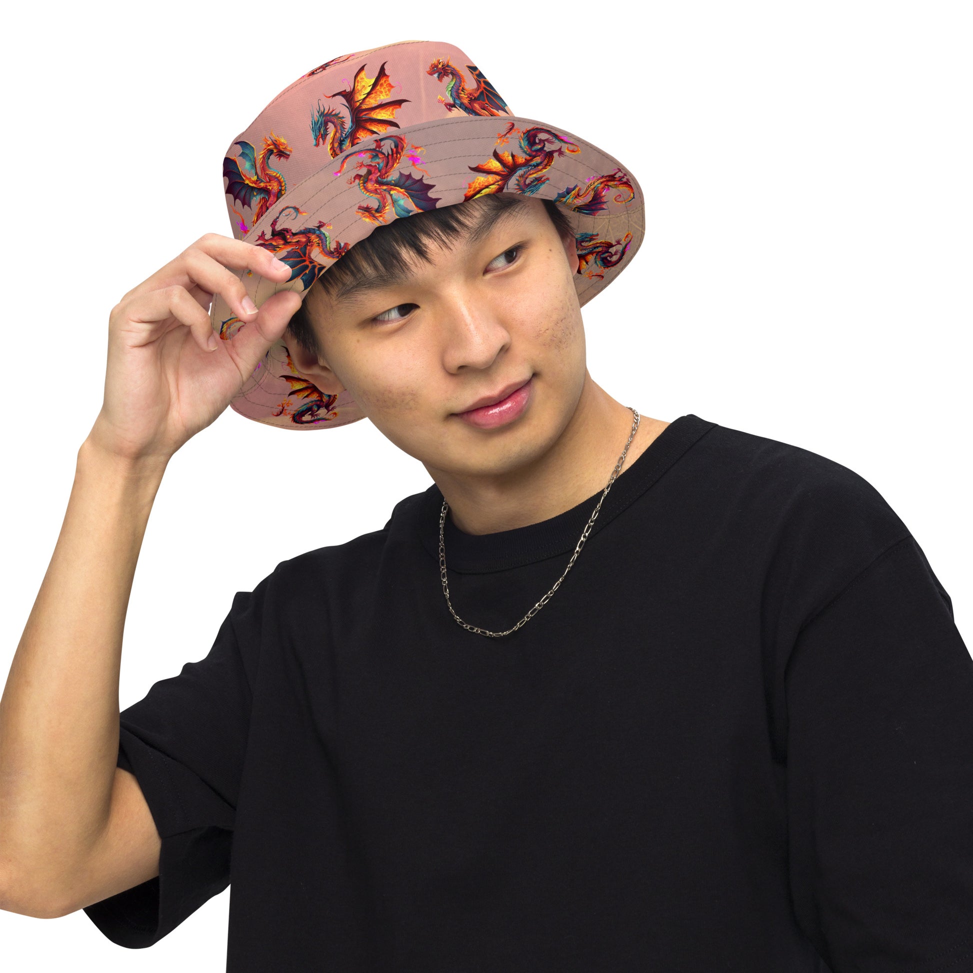 Fire Dragon Reversible bucket hat