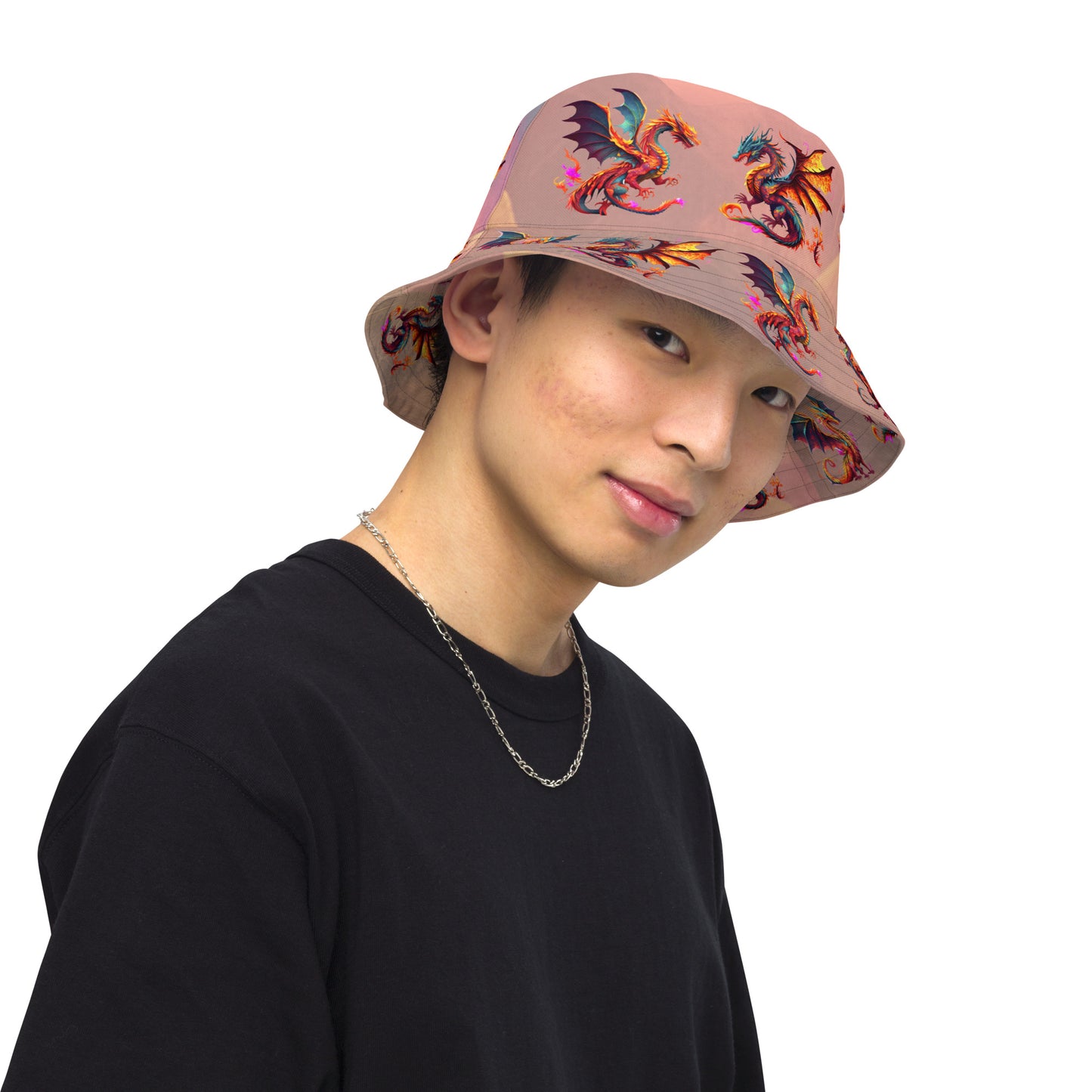 Fire Dragon Reversible bucket hat