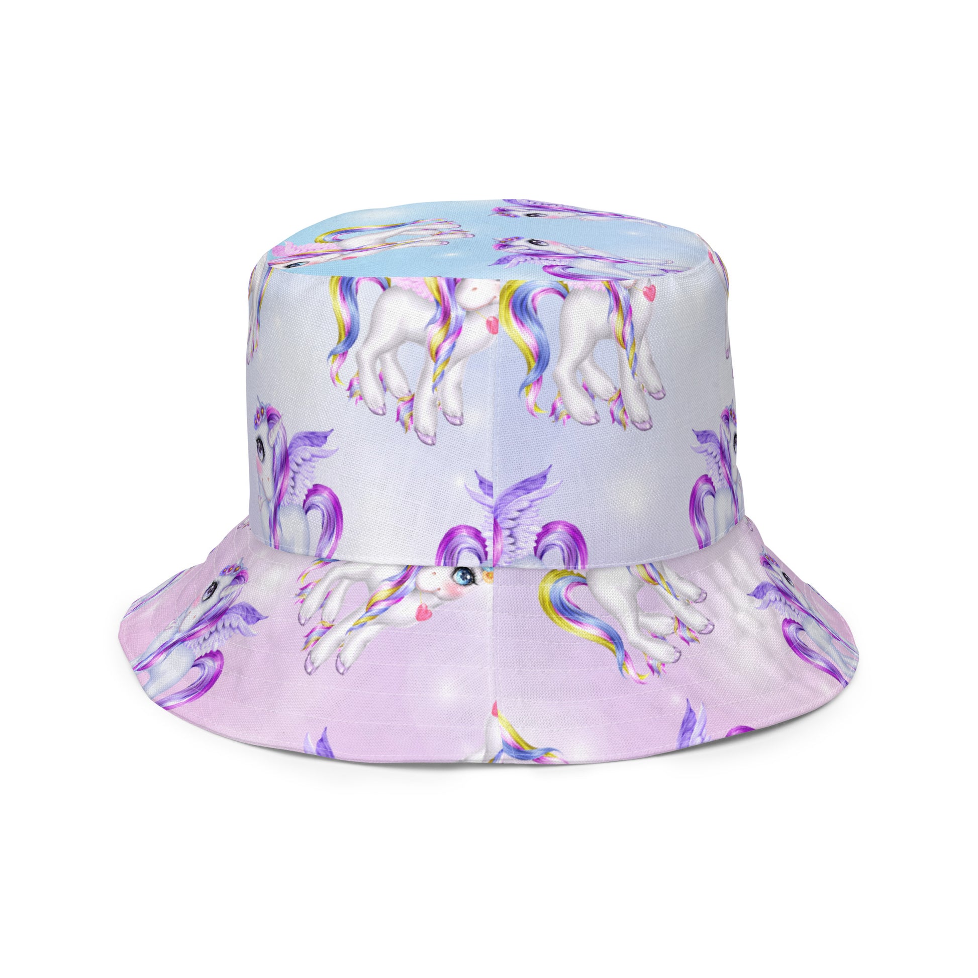 Unicorn Pink Purple Reversible Bucket Hat