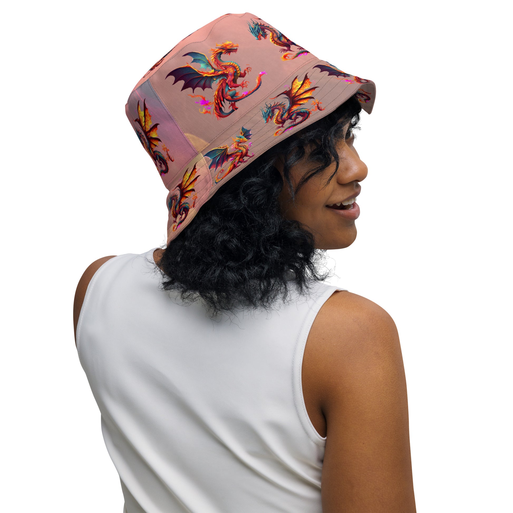 Fire Dragon Reversible bucket hat