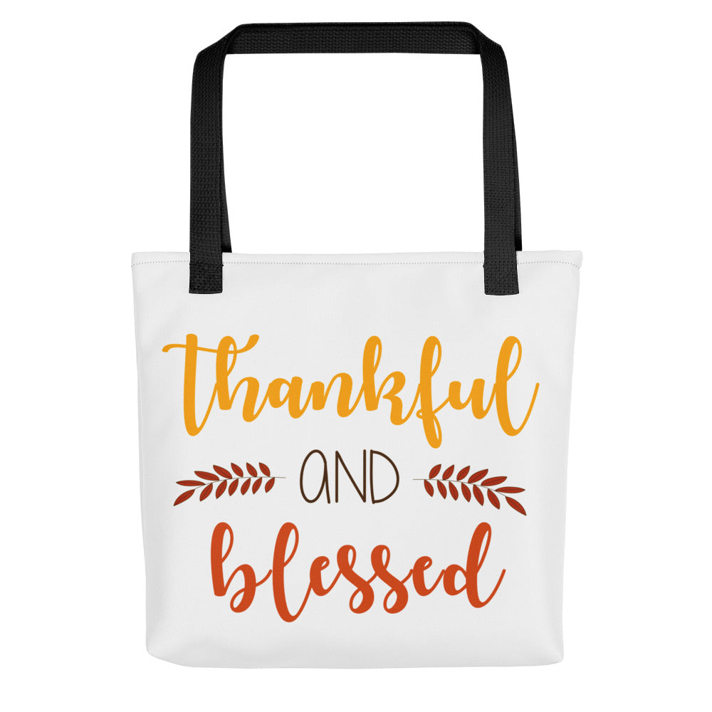 Thankful and Blessed Tote bag