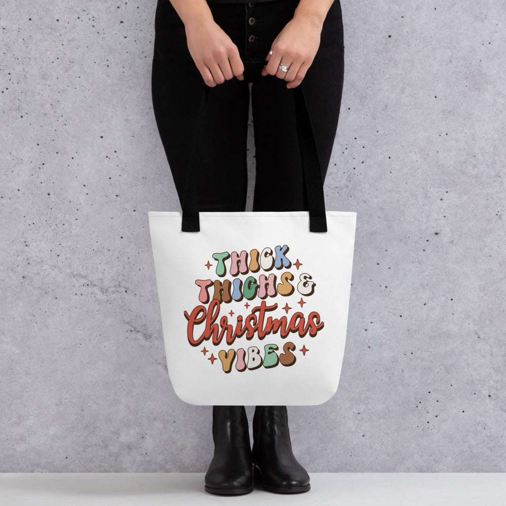 Thick Thighs Christmas Vibes Tote bag