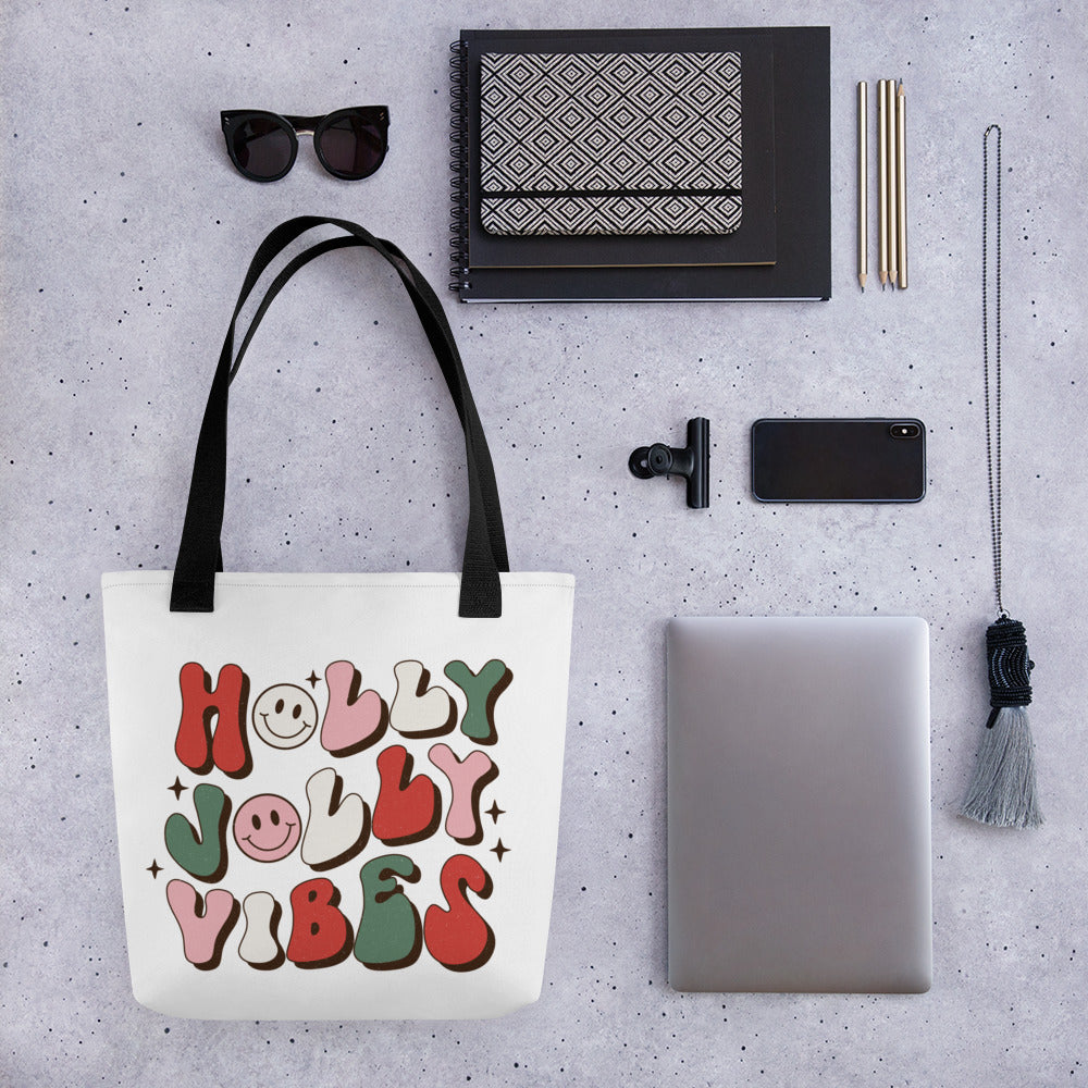 Holly Jolly Vibes Tote bag