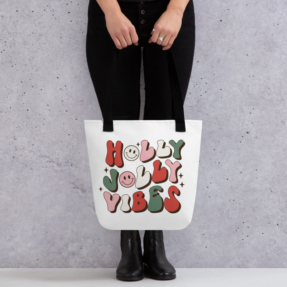 Holly Jolly Vibes Tote bag