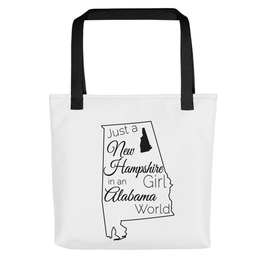 Just a New Hampshire Girl in an Alabama World Tote bag