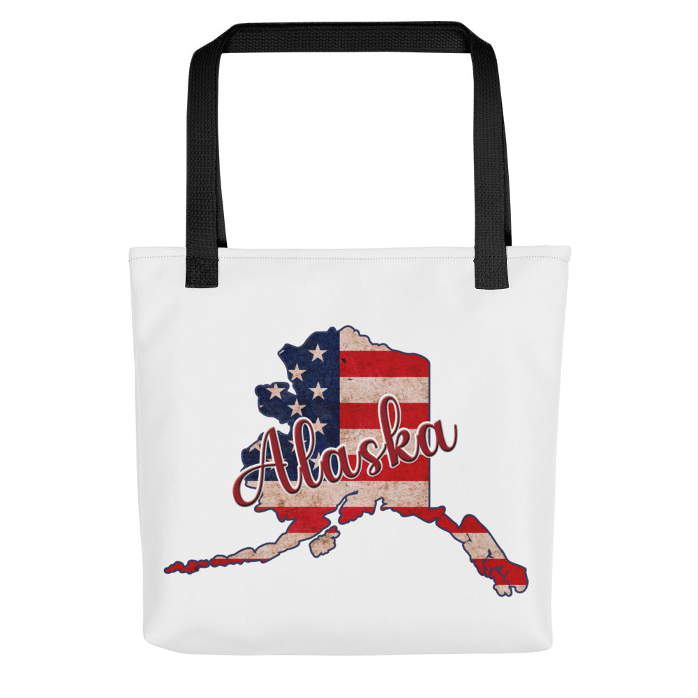 Alaska US Flag Tote Bag