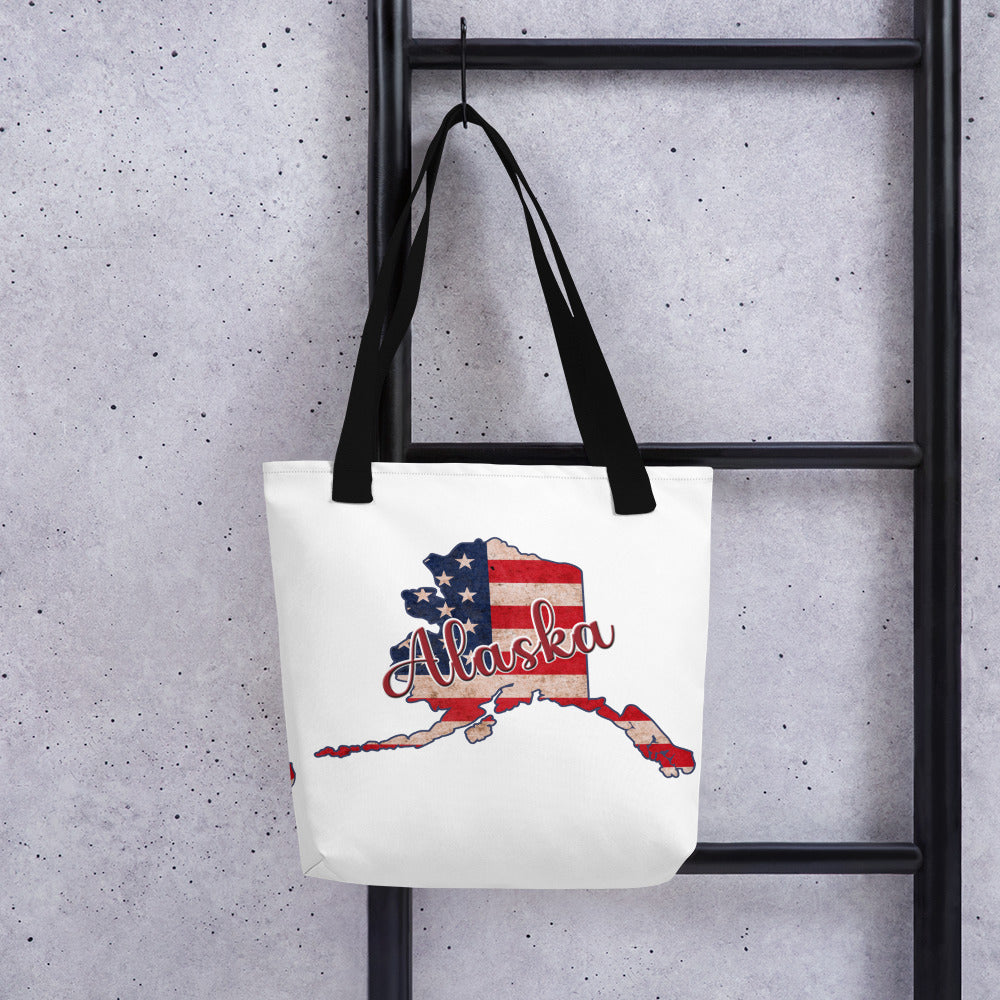 Alaska US Flag Tote Bag