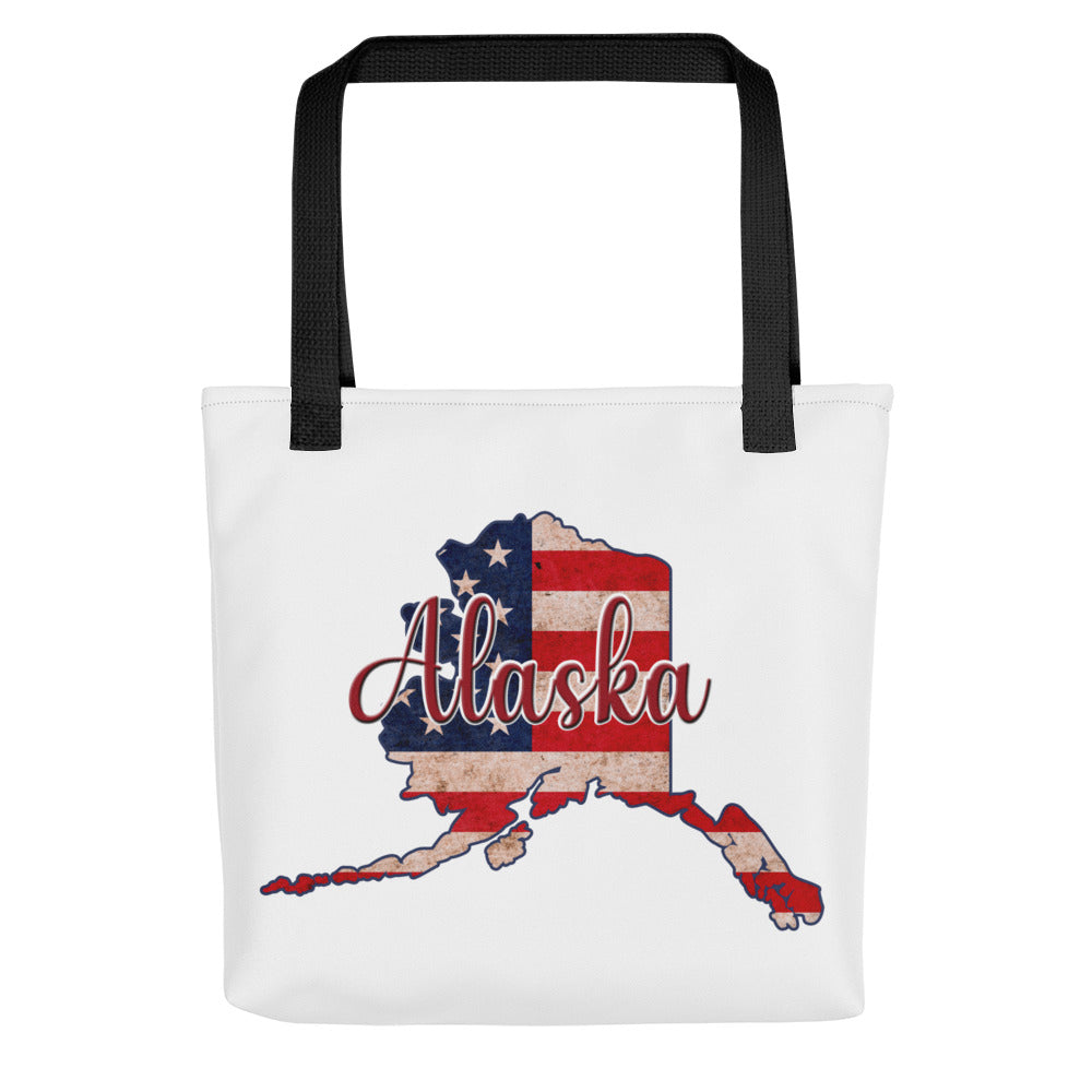 Alaska US Flag Tote Bag