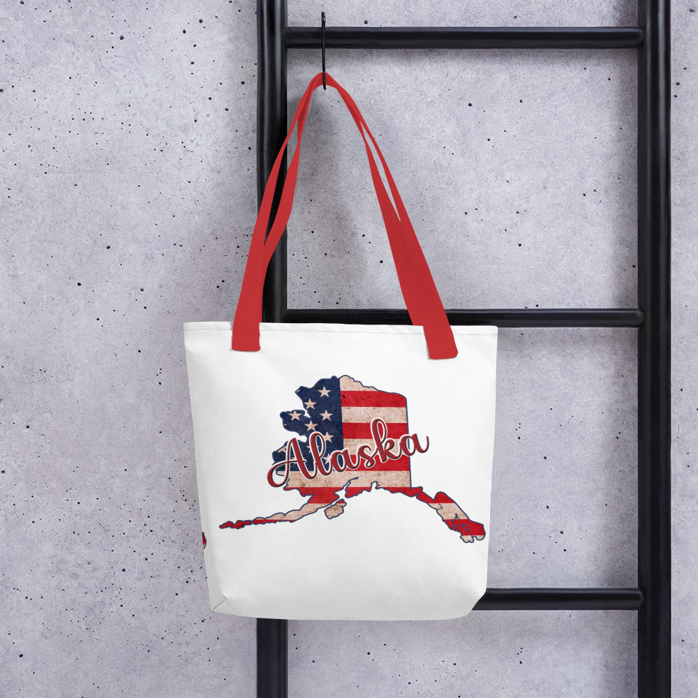 Alaska US Flag Tote Bag