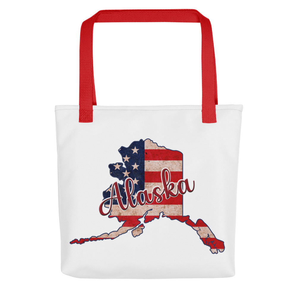 Alaska US Flag Tote Bag