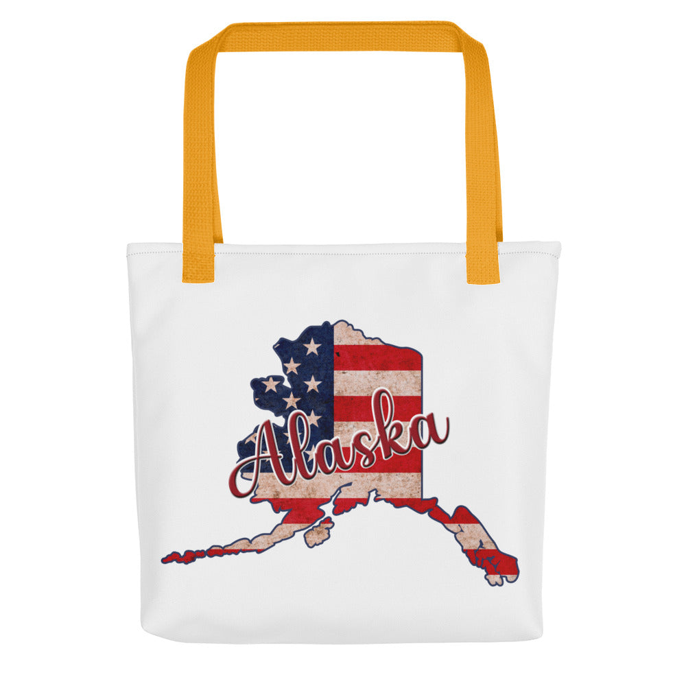 Alaska US Flag Tote Bag