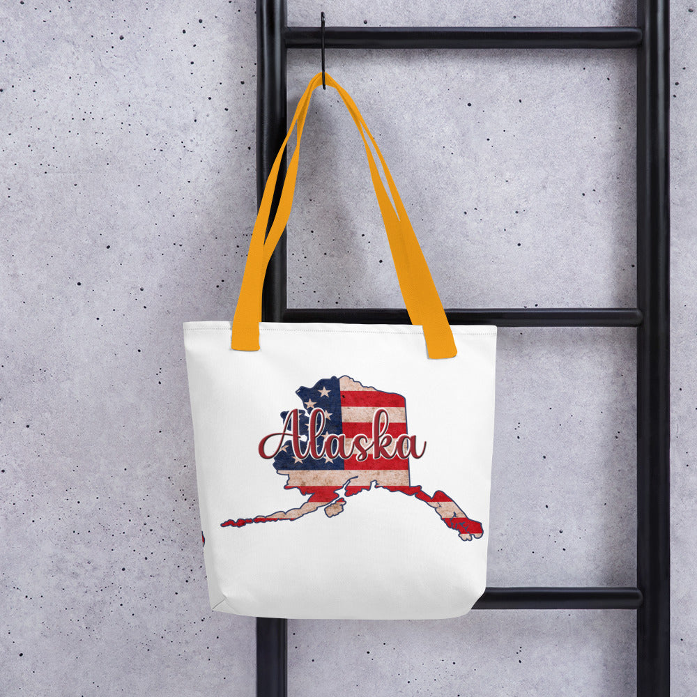 Alaska US Flag Tote Bag