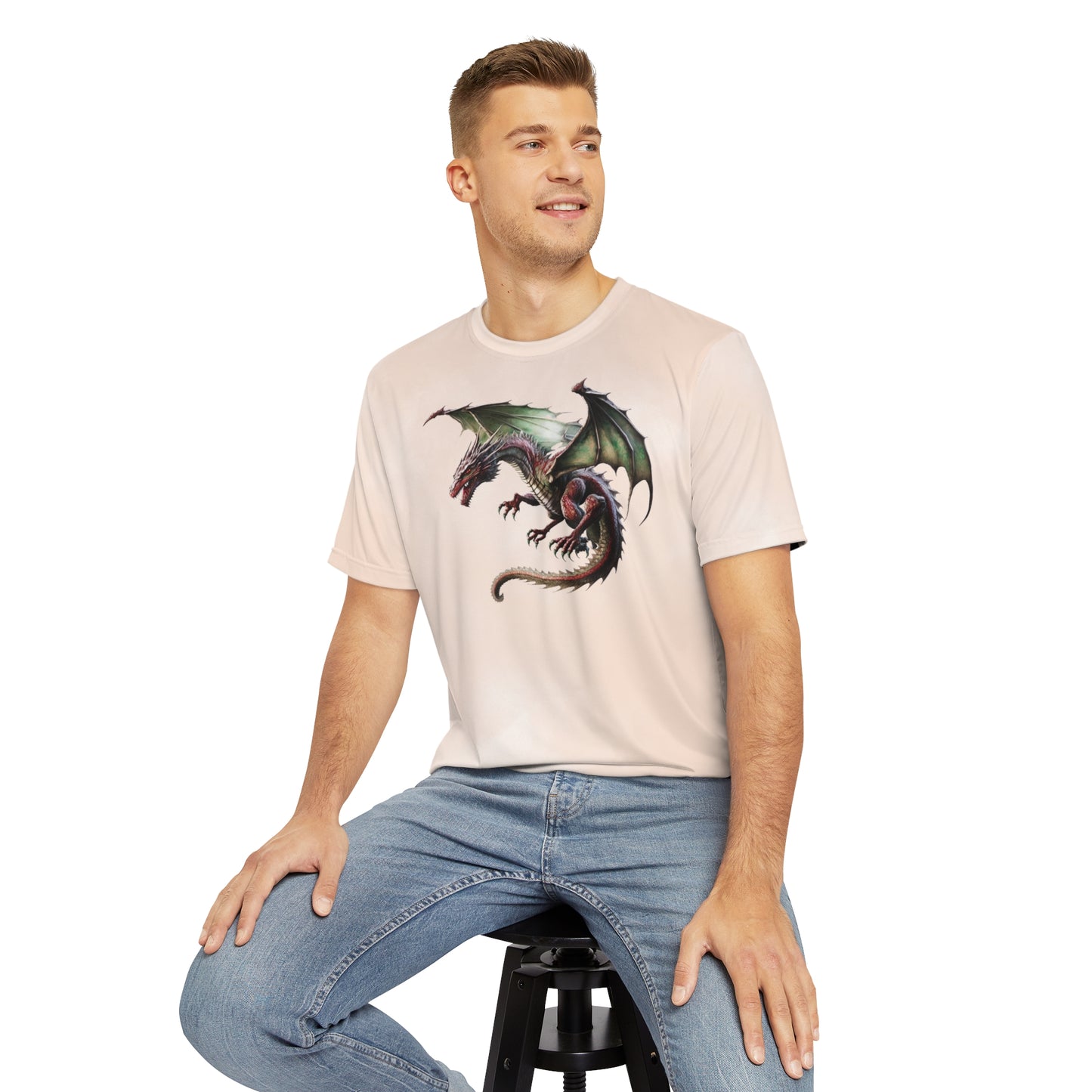 Dragon on Watercolor Background T-shirt