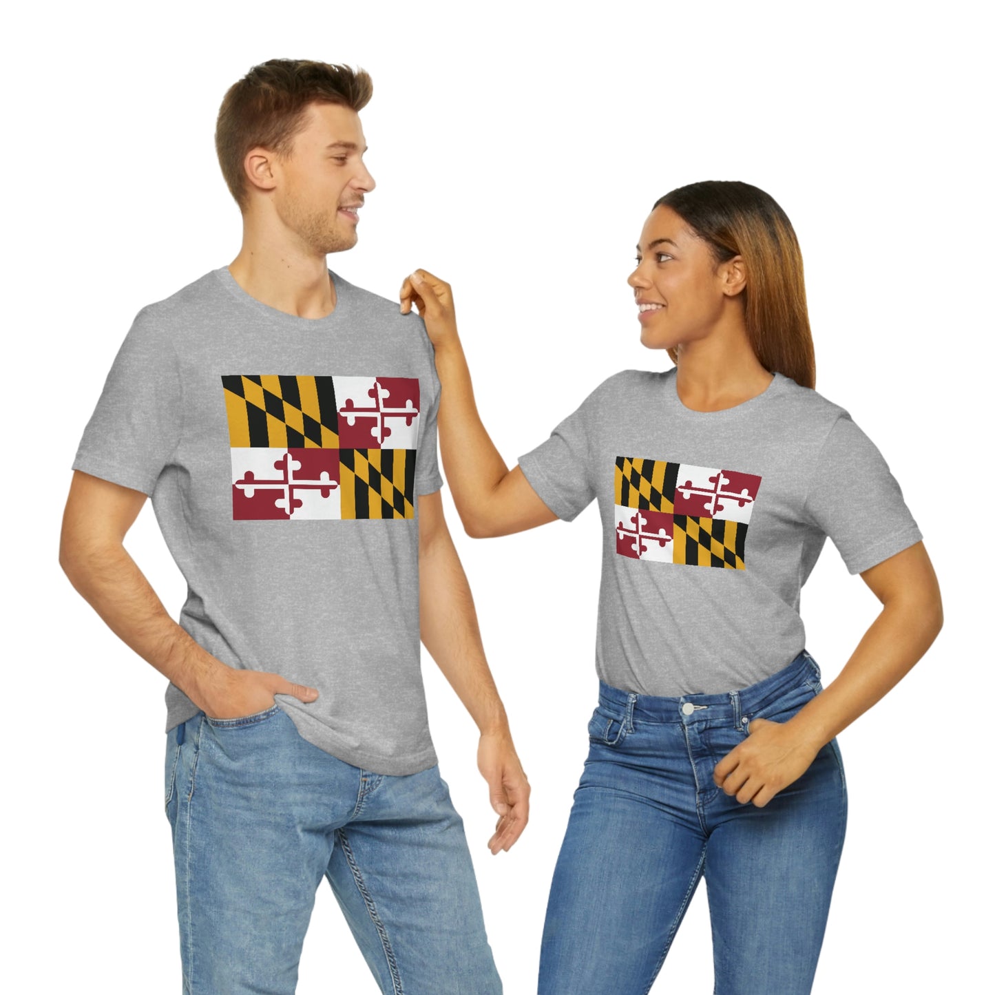 Maryland Flag Unisex Jersey Short Sleeve Tee Tshirt T-shirt