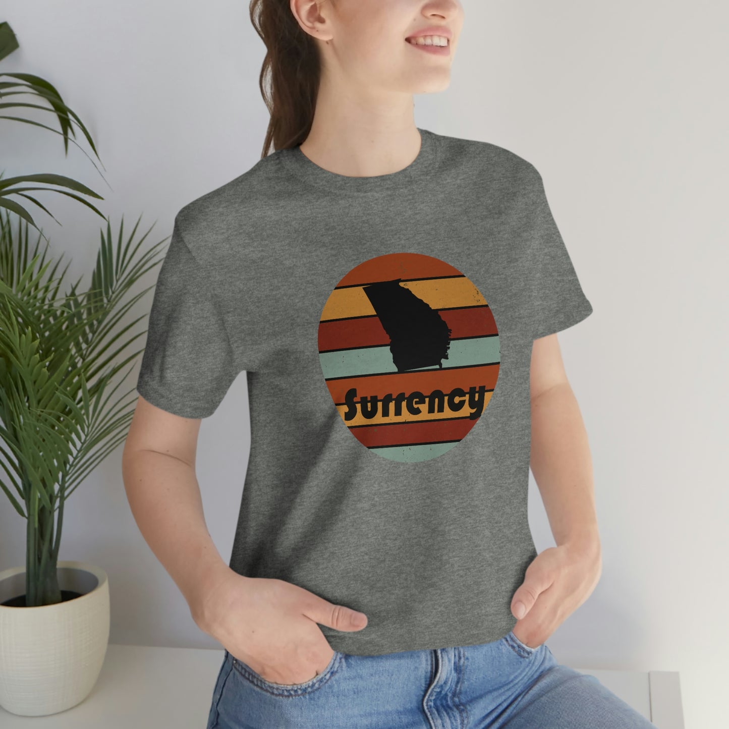 Surrency Georgia Retro Sunset Unisex Jersey Short Sleeve Tee Tshirt T-shirt