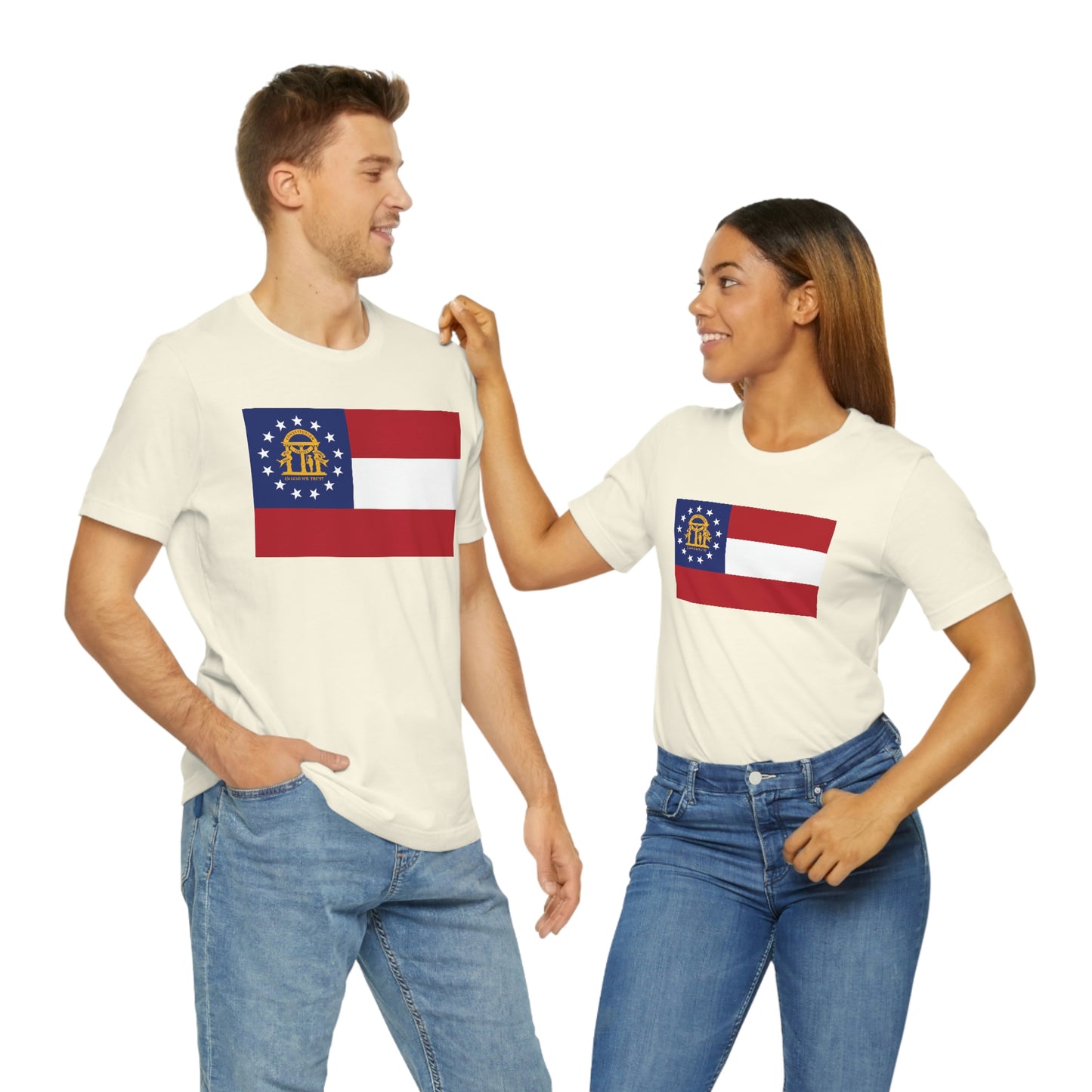 Georgia Flag Unisex Jersey Short Sleeve Tee Tshirt T-shirt