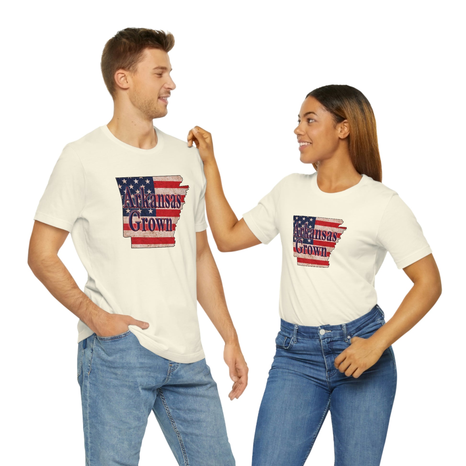 Arkansas Grown US Flag Unisex Jersey Short Sleeve Tee Tshirt T-shirt