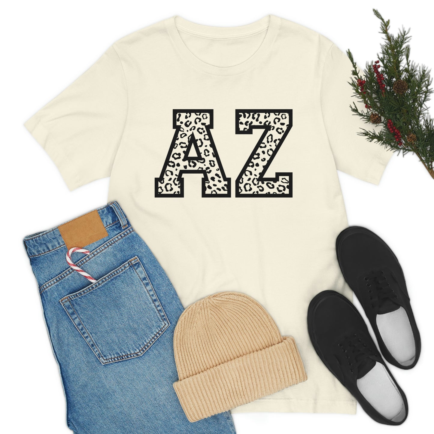 Arizona AZ Leopard Print Unisex Jersey Short Sleeve Tee Tshirt T-shirt