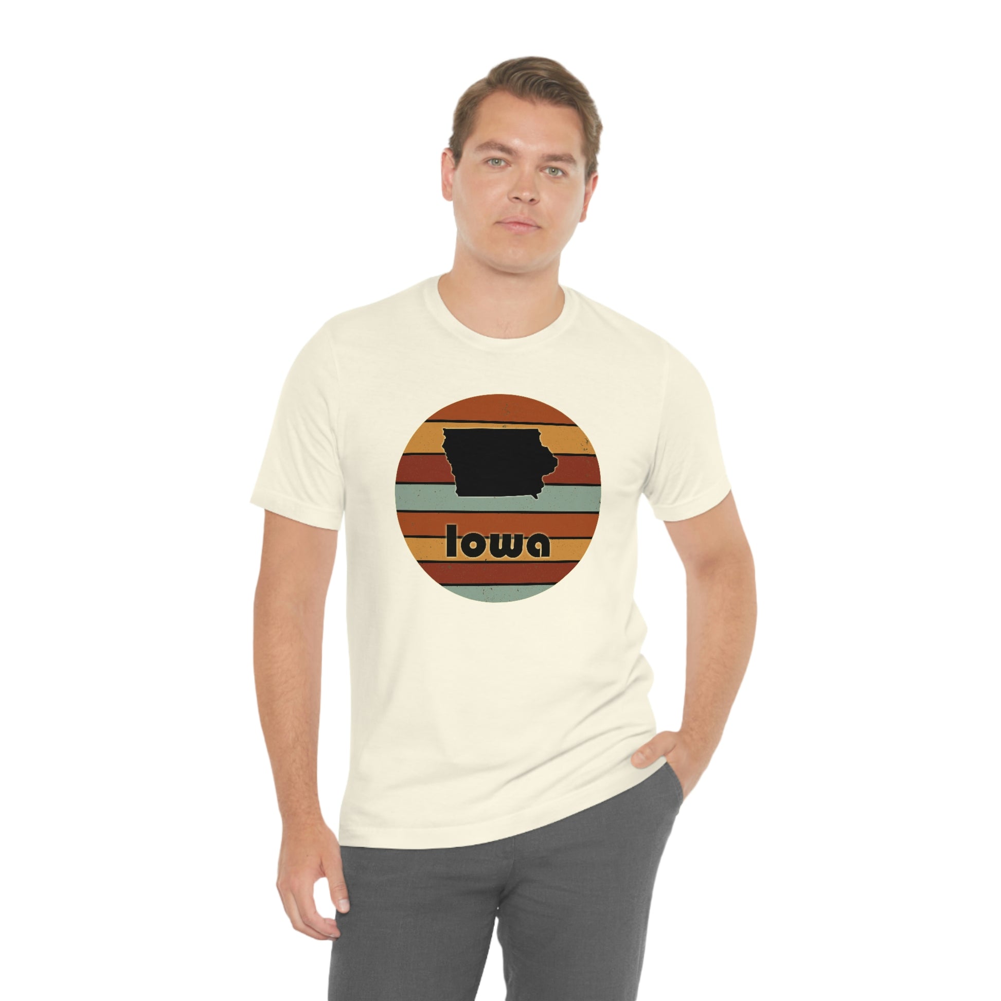 Iowa Retro Sunset Short Sleeve T-shirt