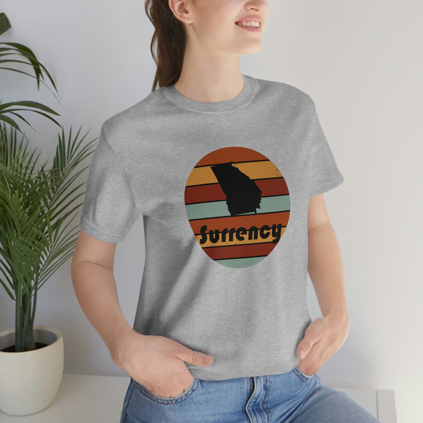 Surrency Georgia Retro Sunset Unisex Jersey Short Sleeve Tee Tshirt T-shirt