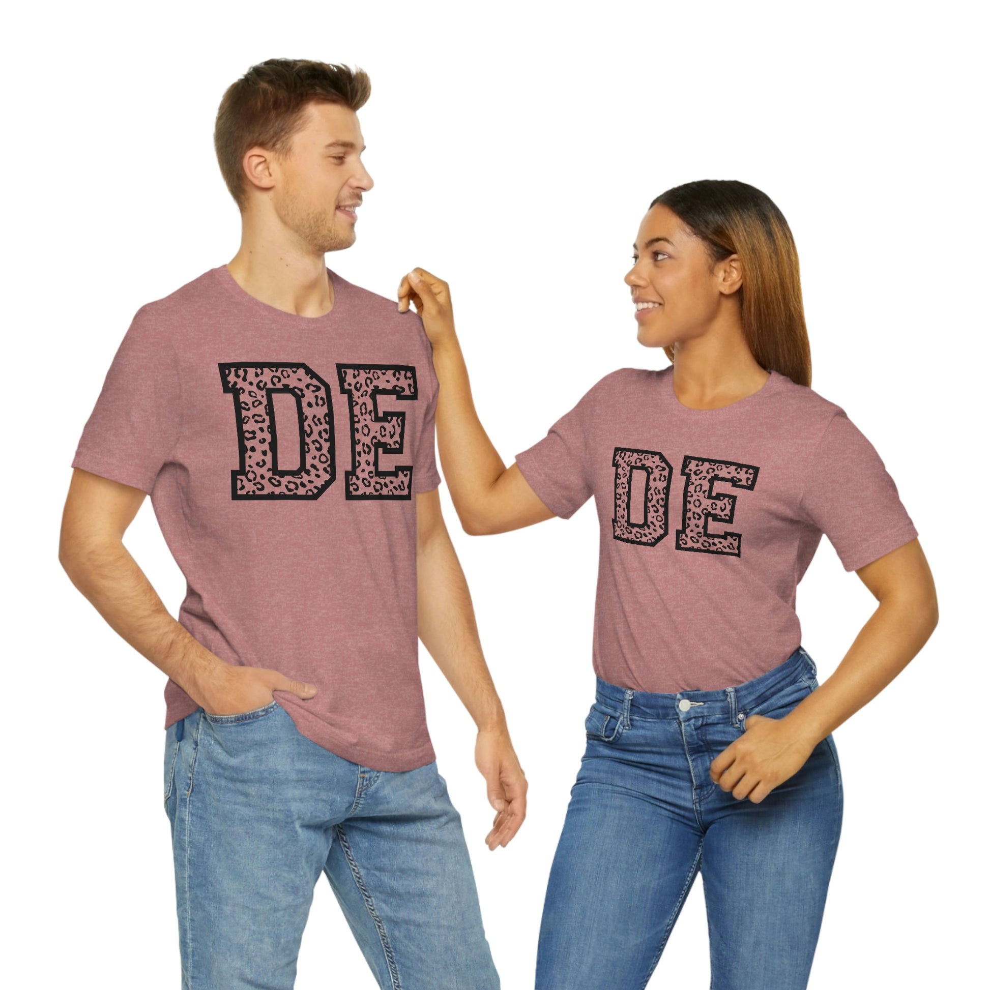 Delaware DE Leopard Print Short Sleeve T-shirt