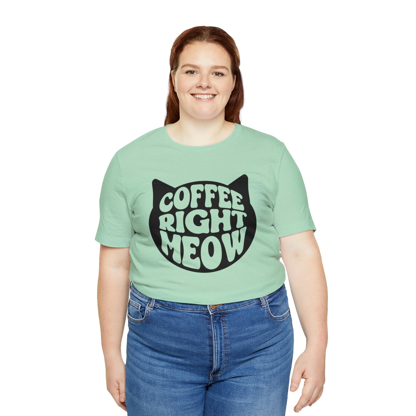 Coffee Right Meow Short Sleeve T-shirt