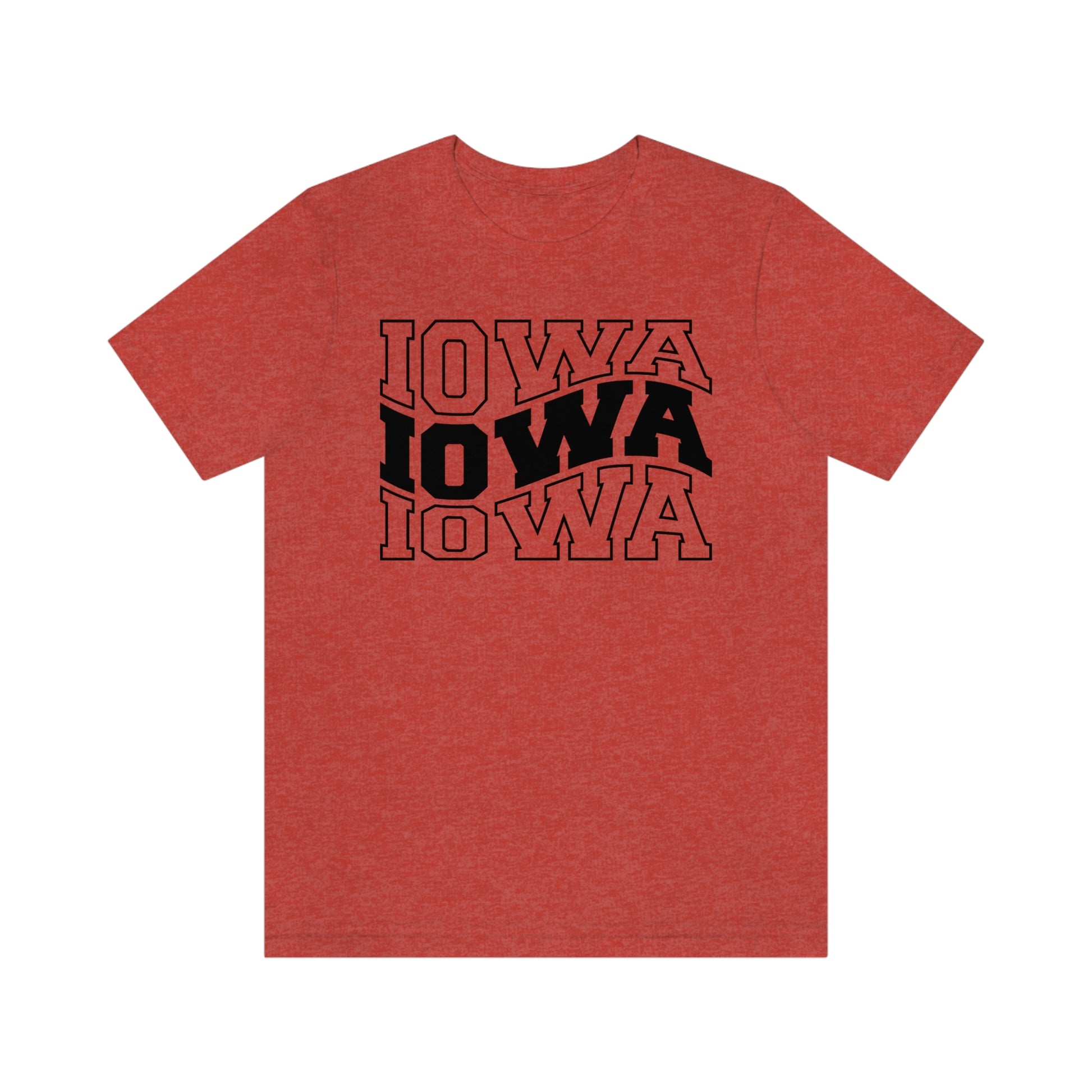 Iowa Varsity Letters Triple Wavy Short Sleeve T-shirt