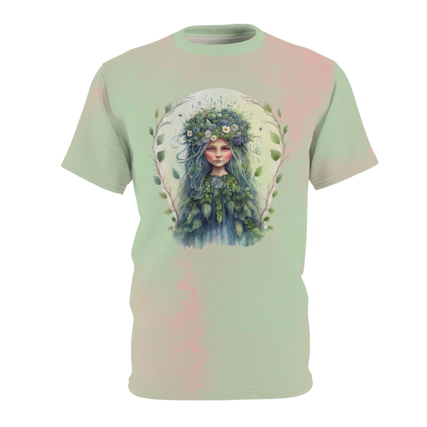 Girl in Spring Flowers Unisex T-shirt