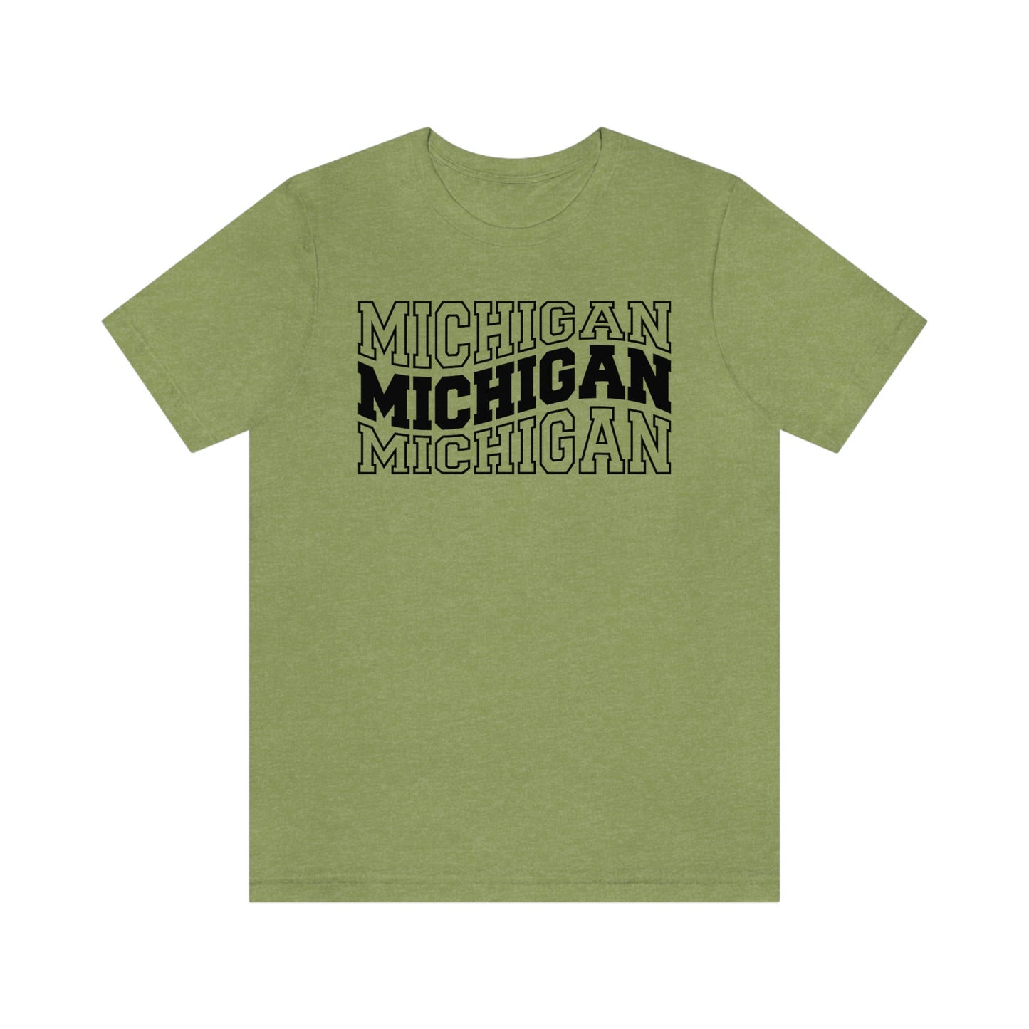 Michigan Varsity Letters Triple Wavy Short Sleeve T-shirt