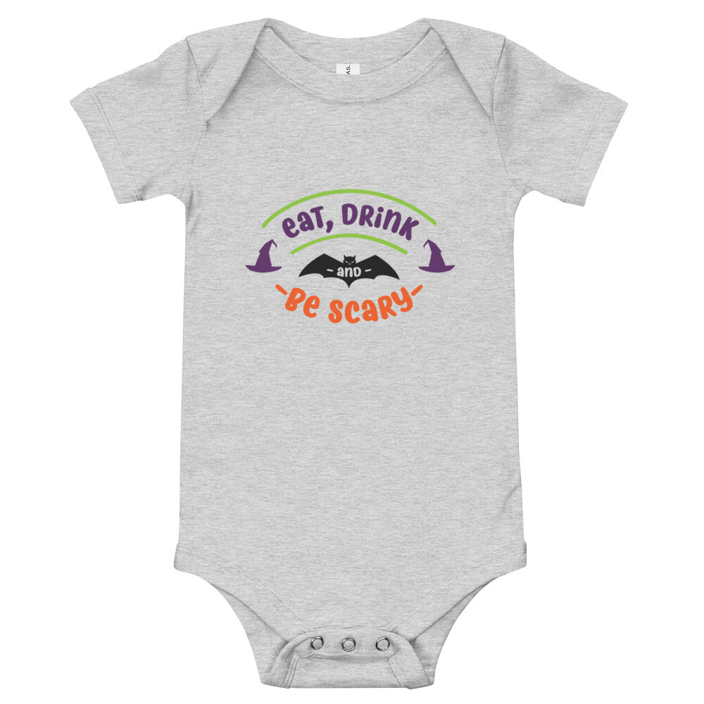 Eat Drink and Be Scary Baby short sleeve one piece