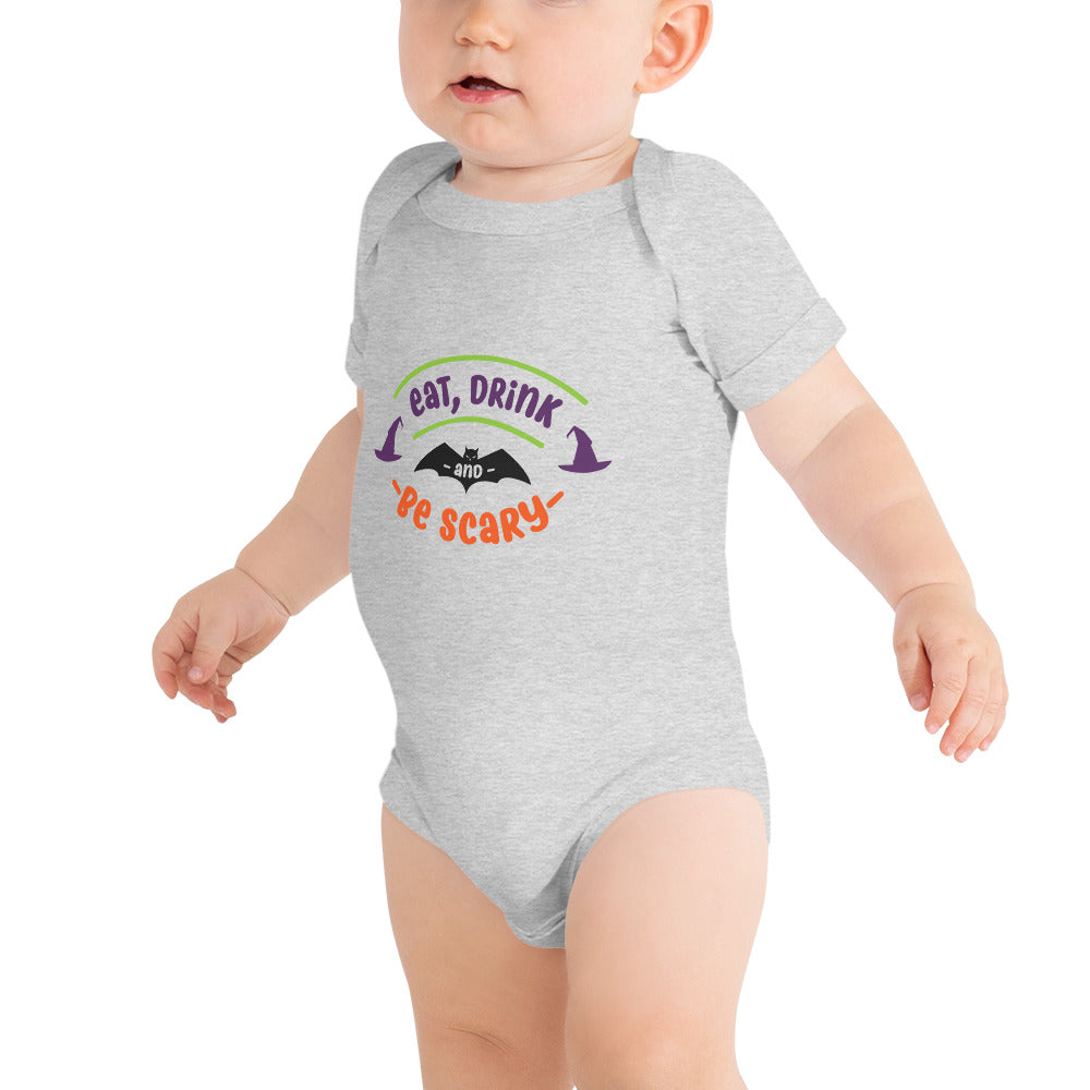 Eat Drink and Be Scary Baby short sleeve one piece
