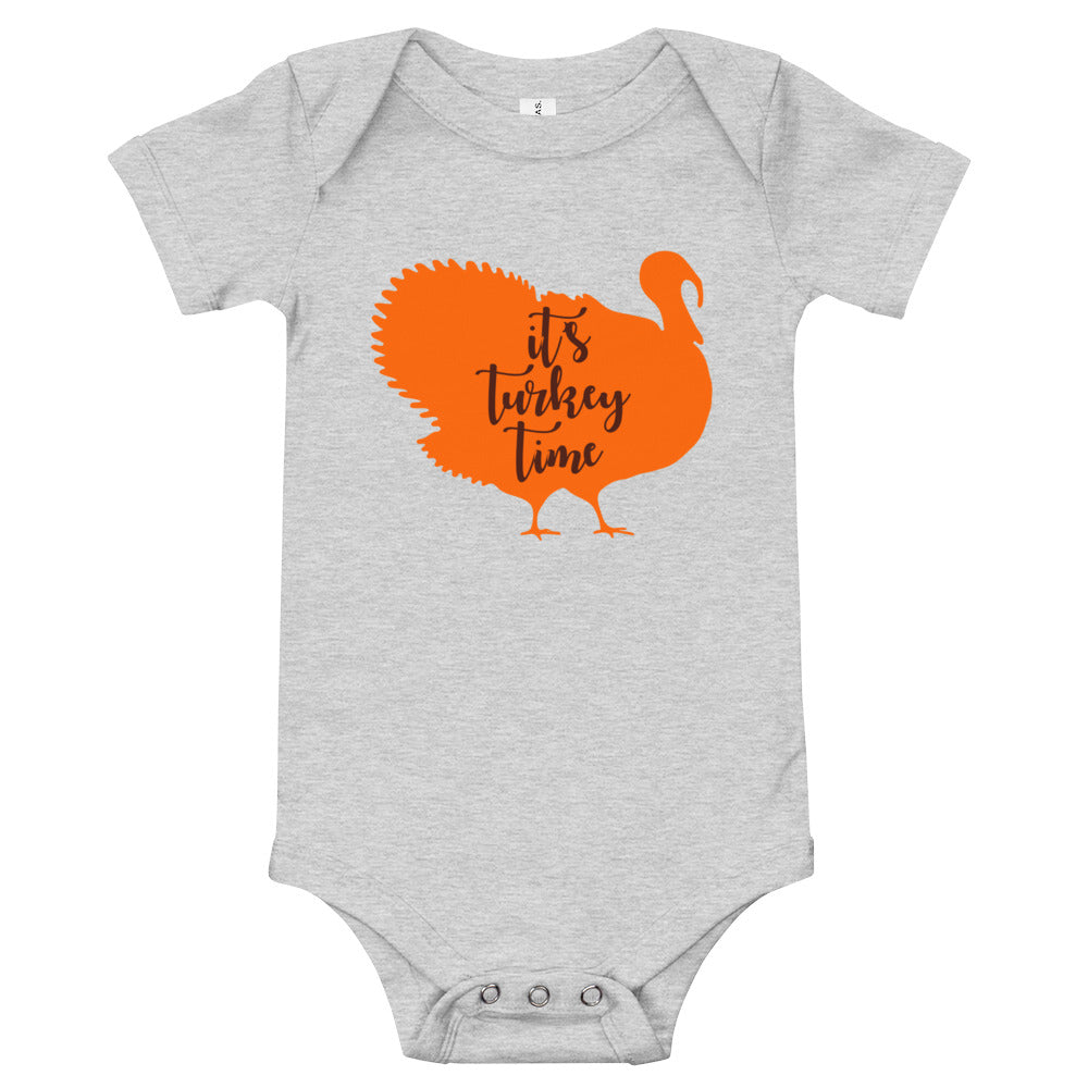 It's Turkey Time Baby short sleeve one piece