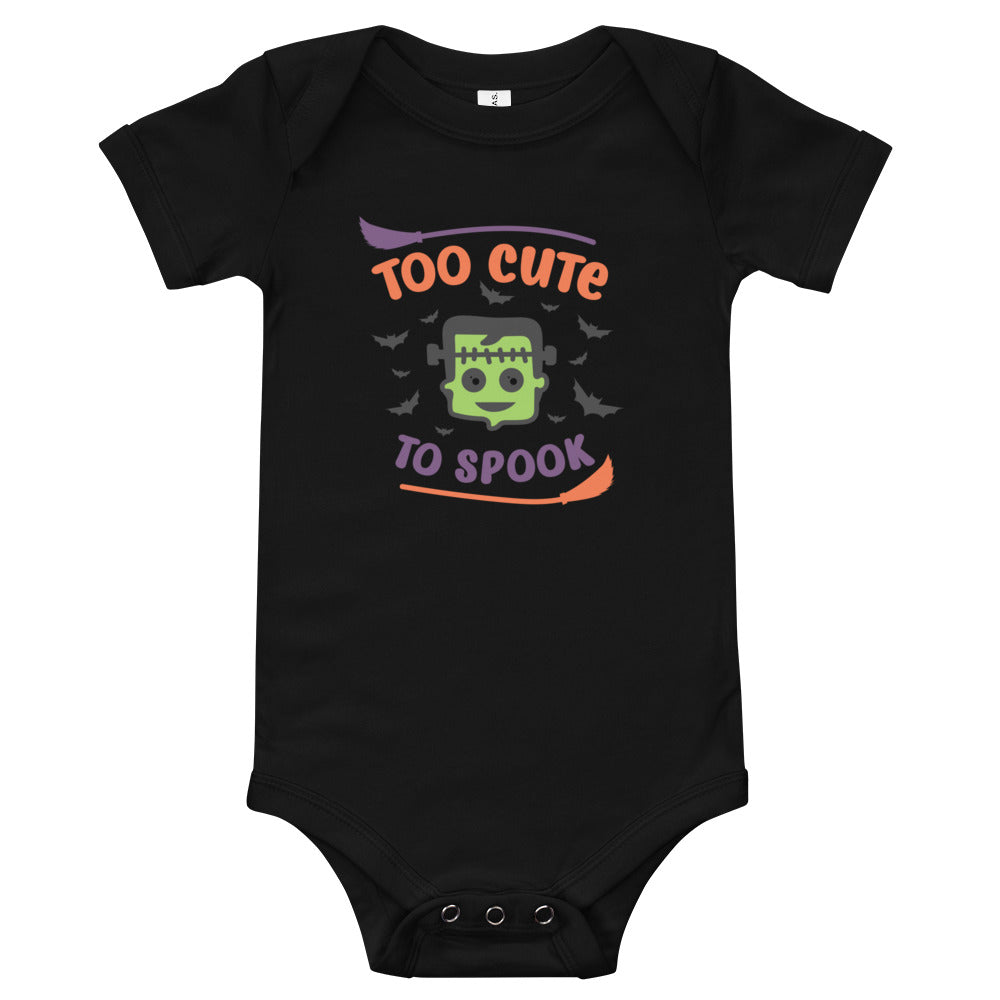 Too Cute to Spook Baby short sleeve one piece