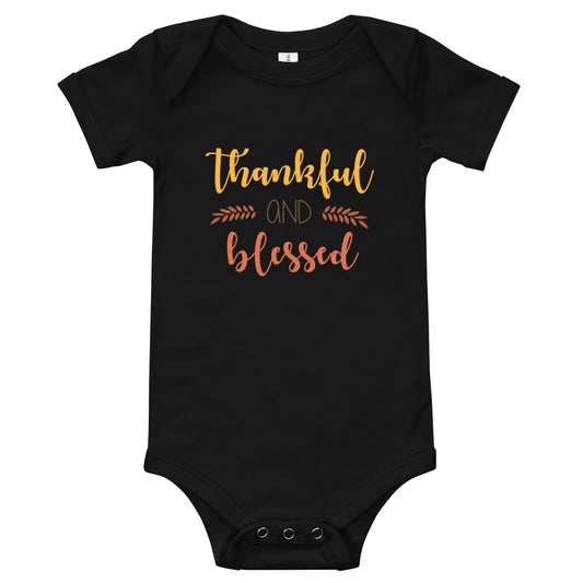 Thankful and Blessed Baby short sleeve one piece