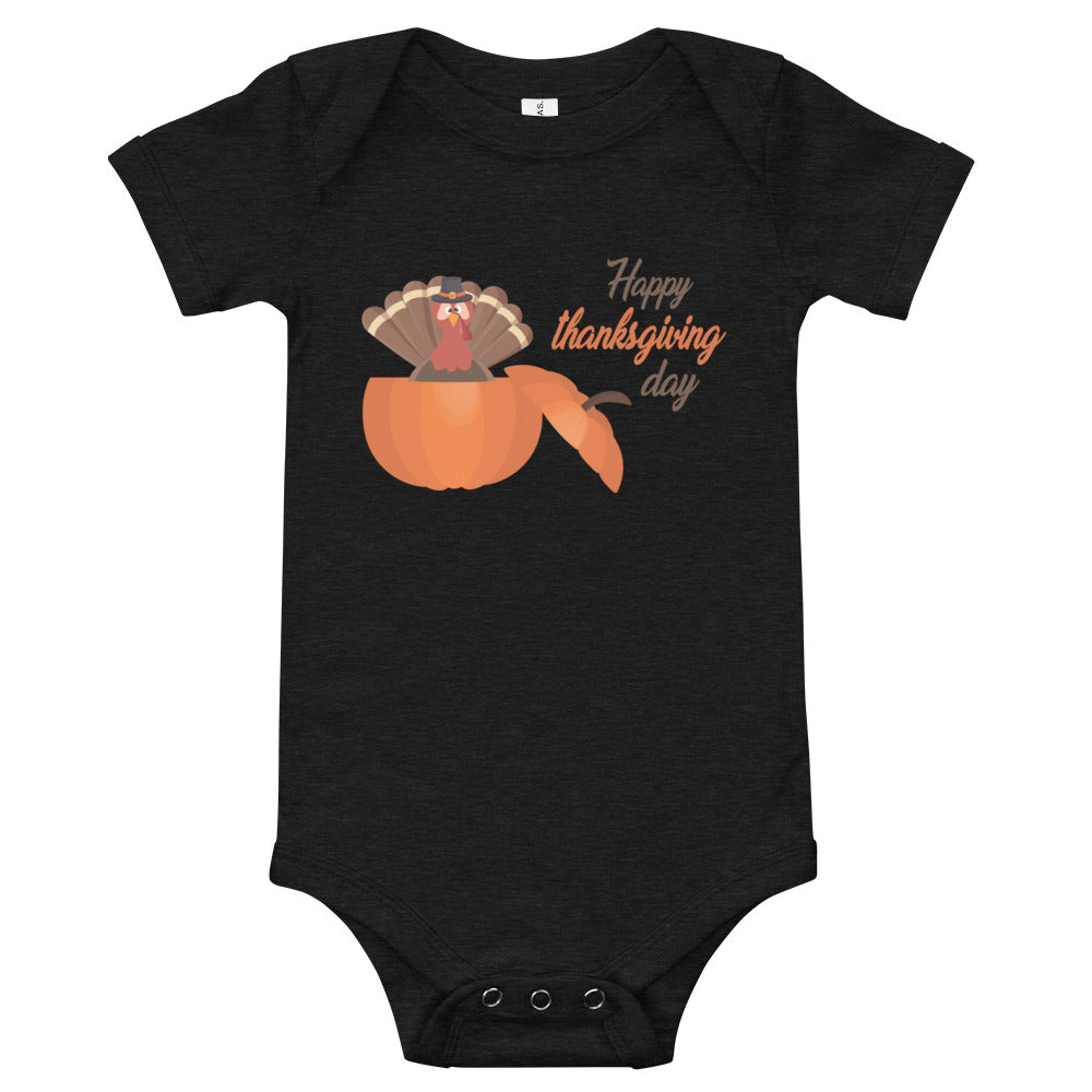 Happy Thanksgiving Day Baby short sleeve one piece