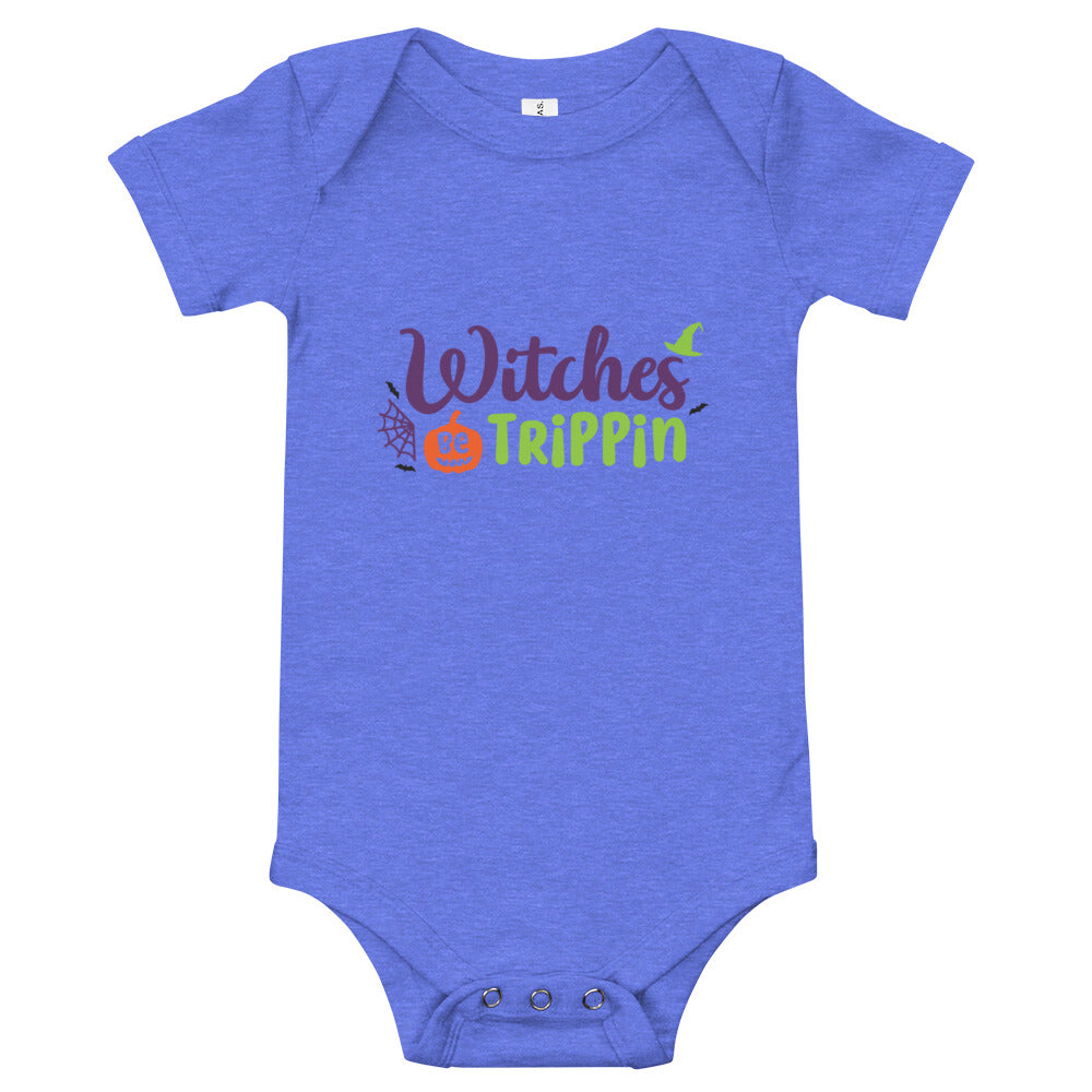 Witches Be Trippin' Baby short sleeve one piece