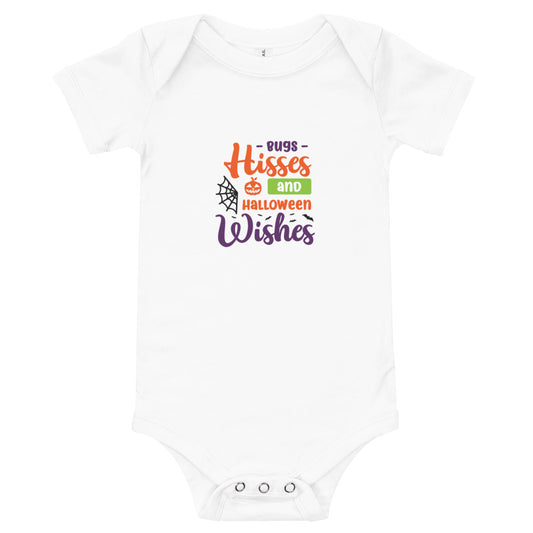 Bugs Hisses and Halloween Wishes Baby short sleeve one piece