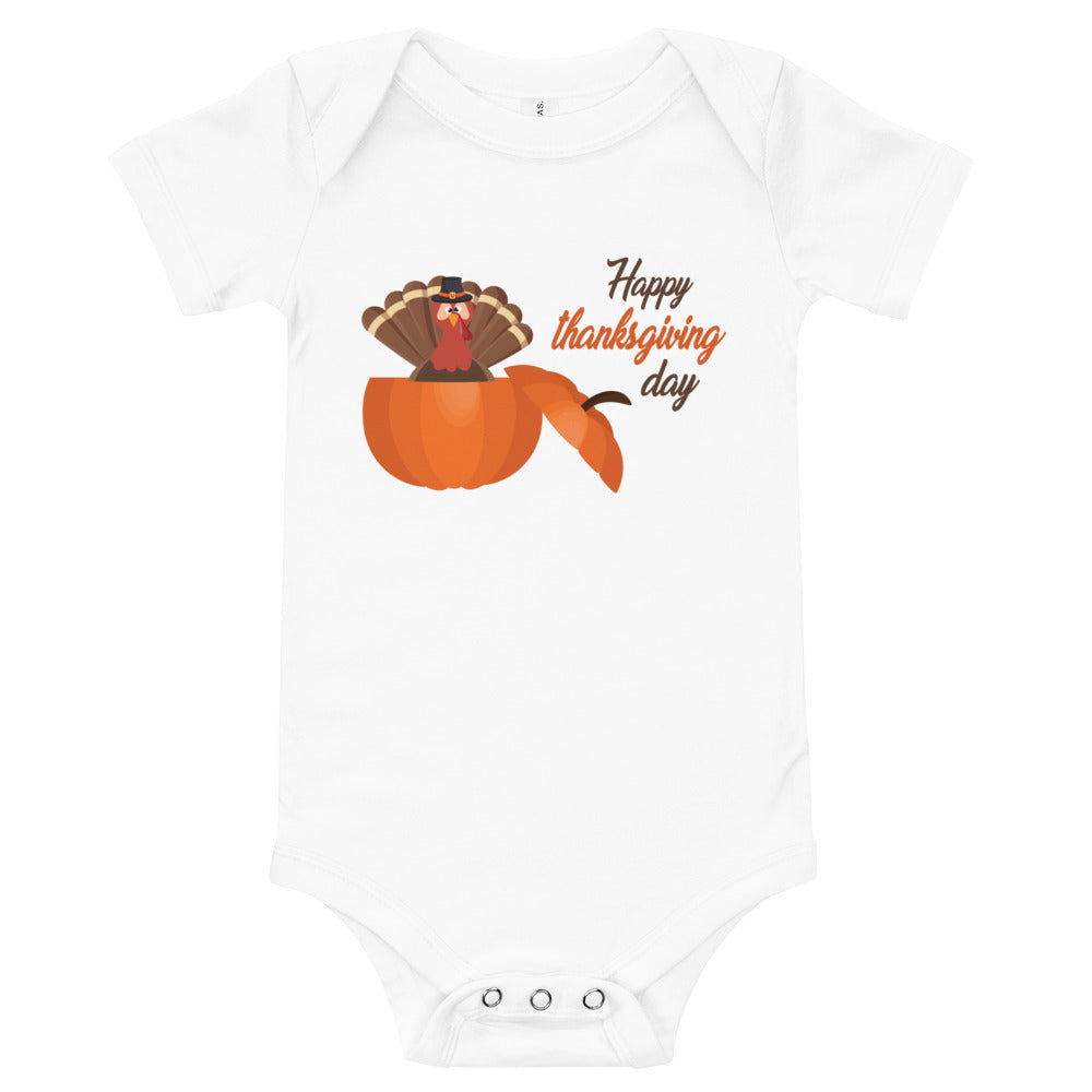 Happy Thanksgiving Day Baby short sleeve one piece