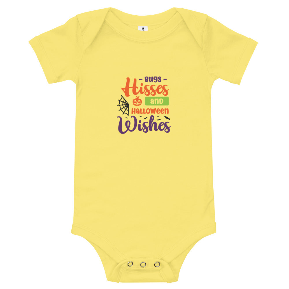 Bugs Hisses and Halloween Wishes Baby short sleeve one piece