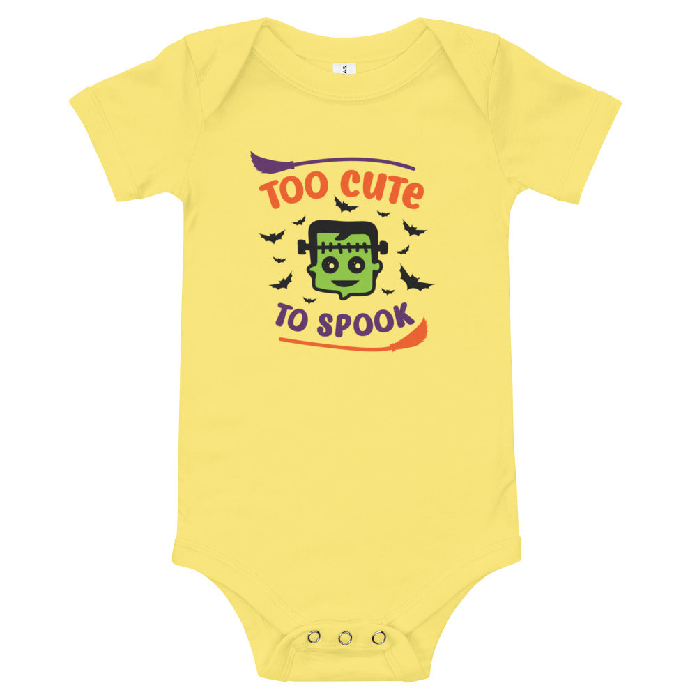 Too Cute to Spook Baby short sleeve one piece