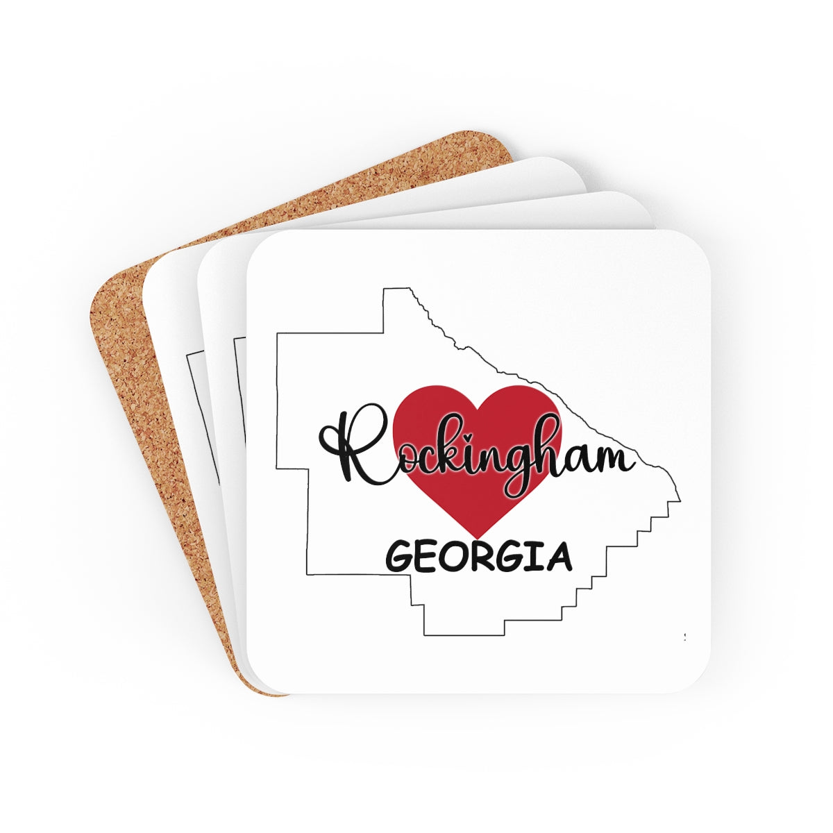 Rockingham Georgia Corkwood Coaster Set