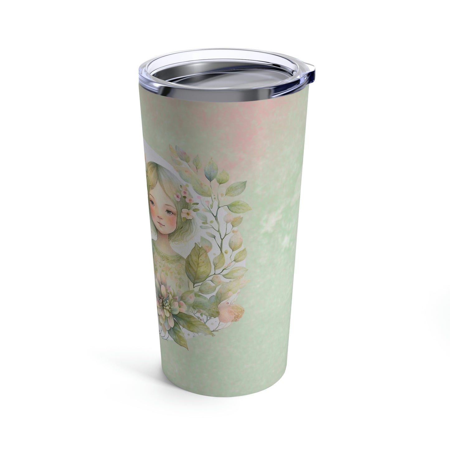 Girls Spring Flowers Watercolor Tumbler 20oz