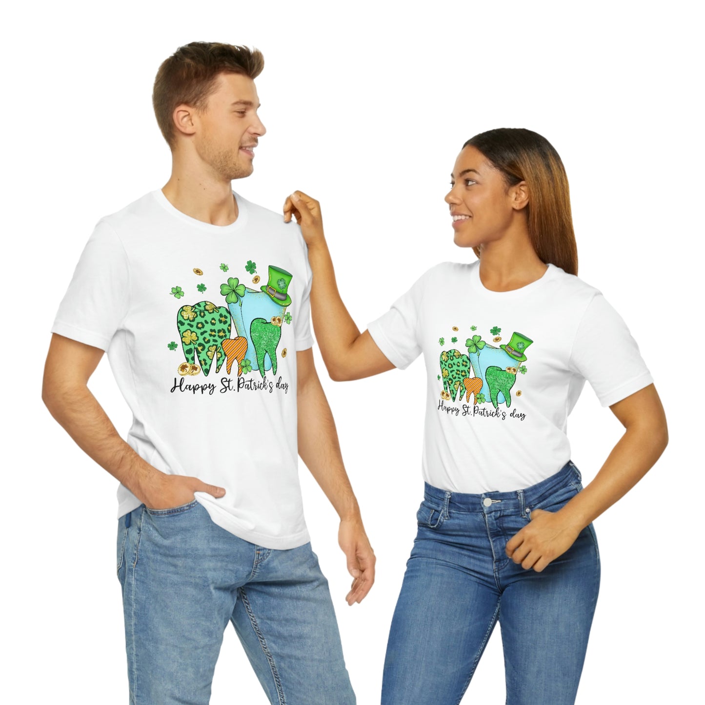 St. Patrick's Day Teeth Unisex Jersey Short Sleeve Tee