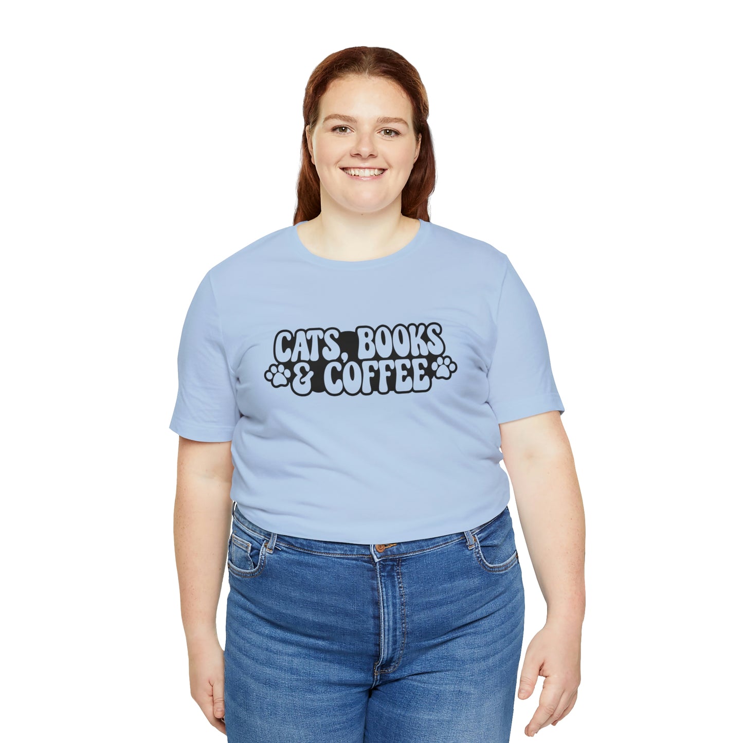 Cats Books & Coffee Short Sleeve T-shirt