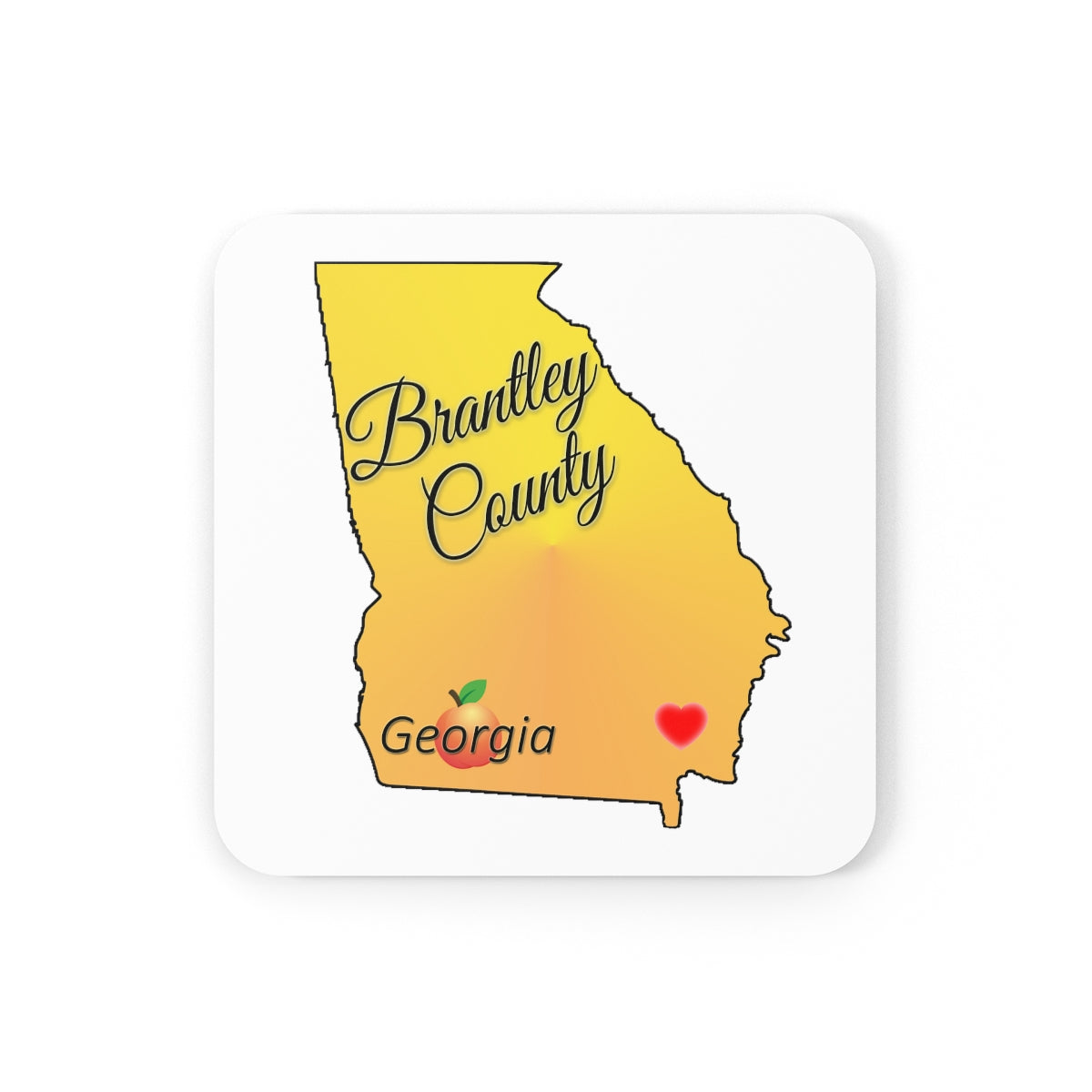 Brantley County Georgia Corkwood Coaster Set