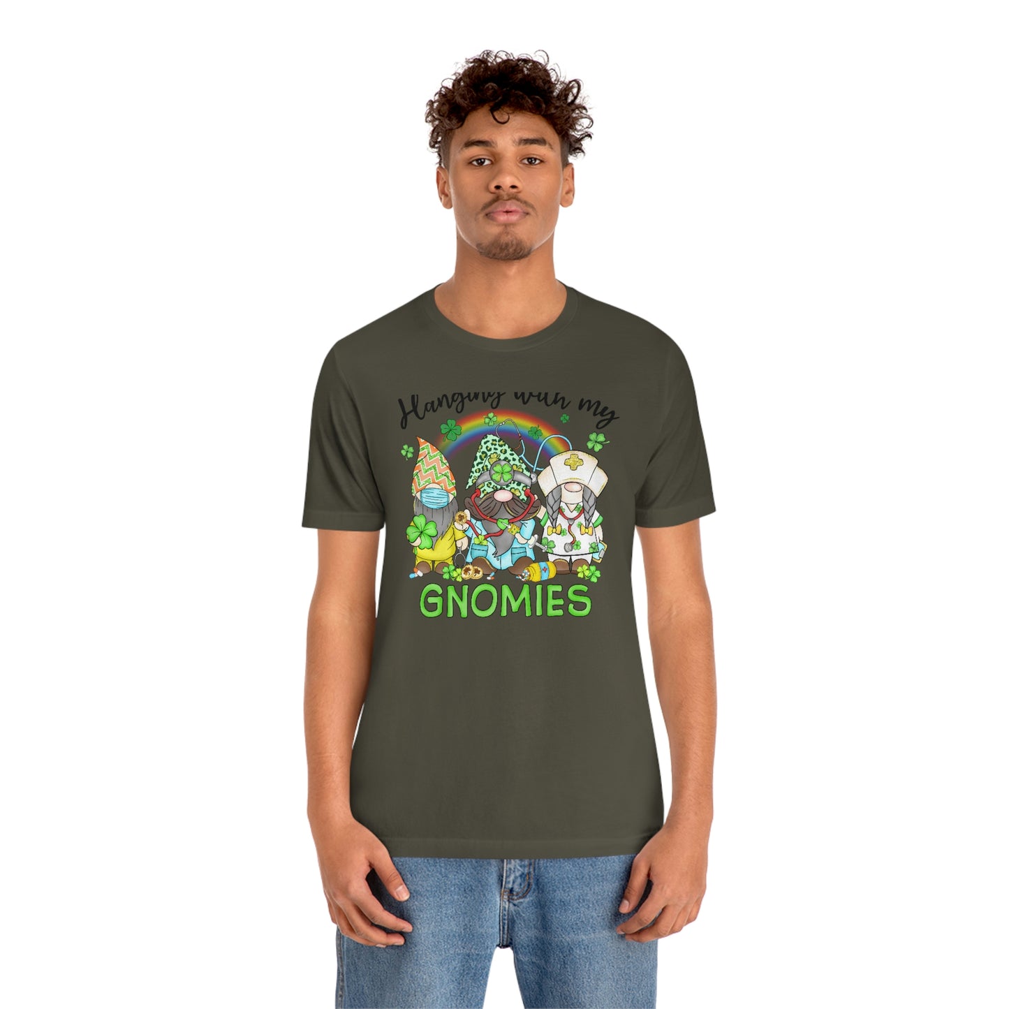 Hanging With My Gnomies St. Patrick's Day Unisex Jersey Short Sleeve Tee