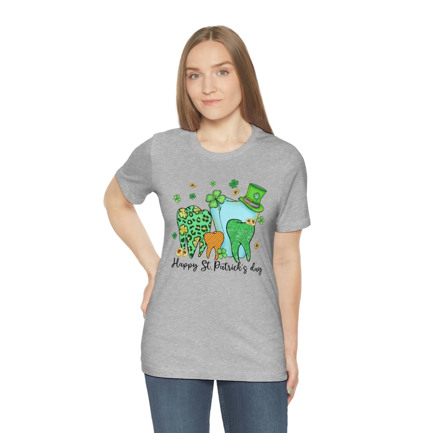 St. Patrick's Day Teeth Unisex Jersey Short Sleeve Tee