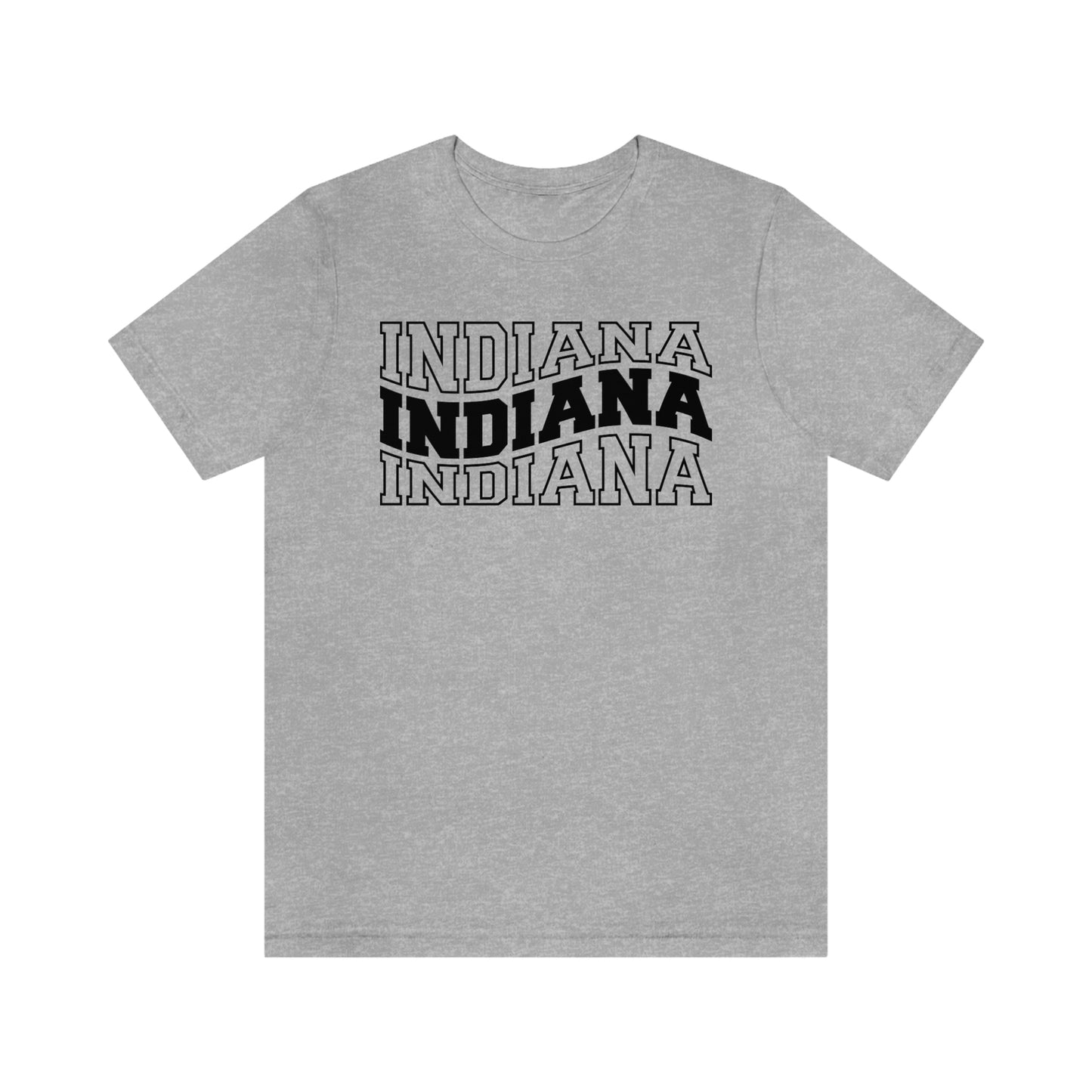 Indiana Varsity Letters Wavy Short Sleeve T-shirt